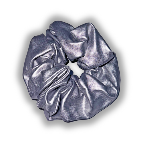 3amgang-seasonless-silver-leather-scrunchy