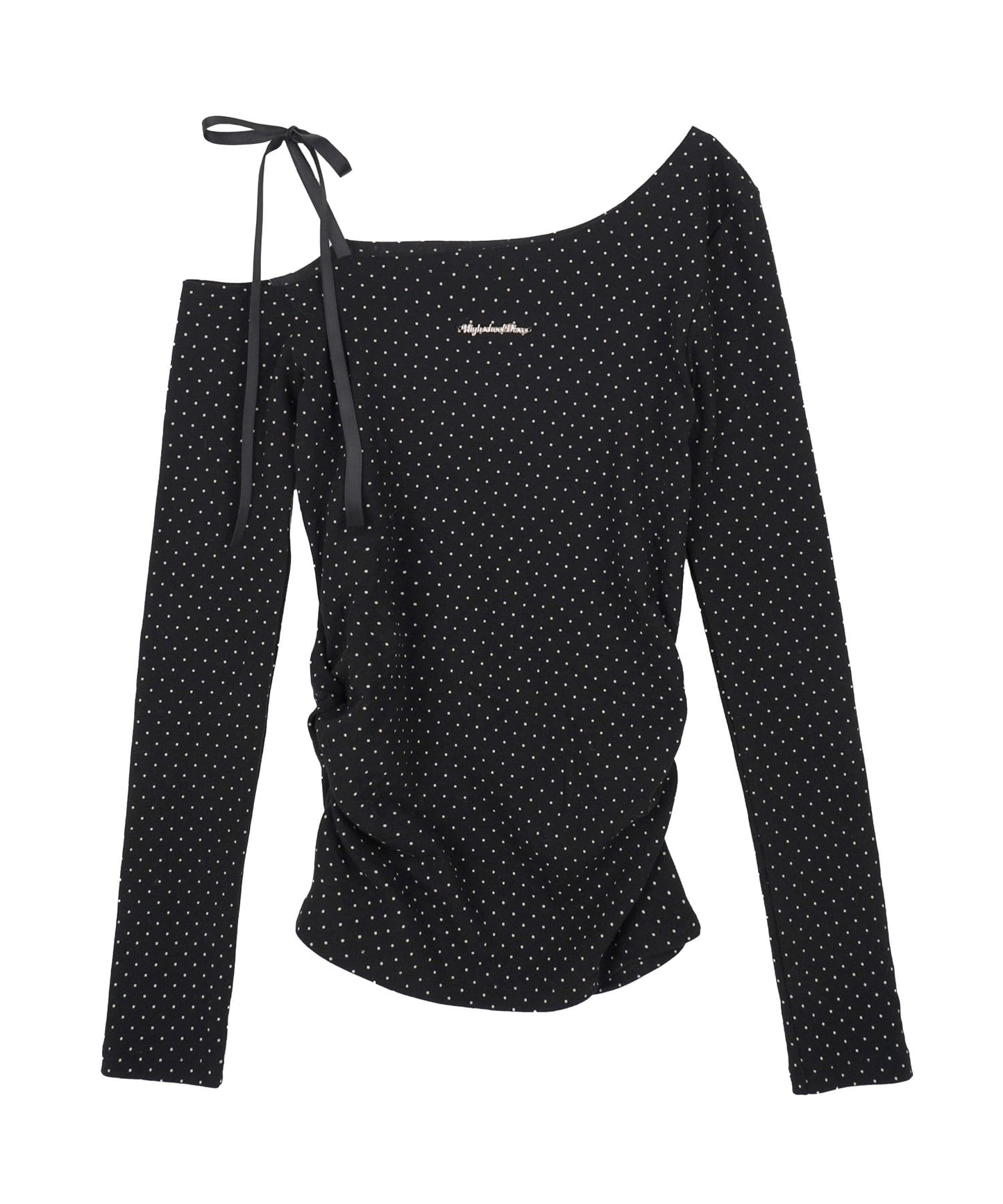 high-school-disco-ss-25-dot-shoulder-ribbon-long-sleeve_black