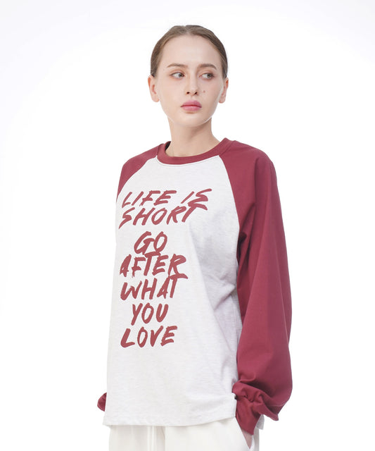 dxoh-fw-24-unisex-life-raglan-tshirt-wine/white-melange