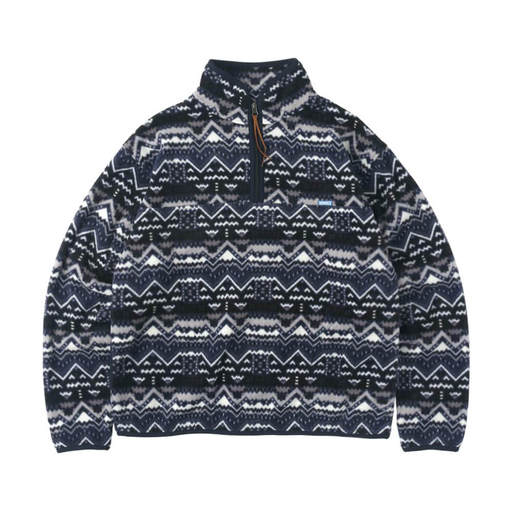 [SUNNECT] FW 24 Ethnic Fleece Half Zip - Navy