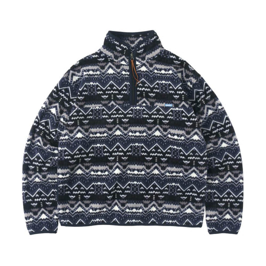 [SUNNECT] FW 24 Ethnic Fleece Half Zip - Navy