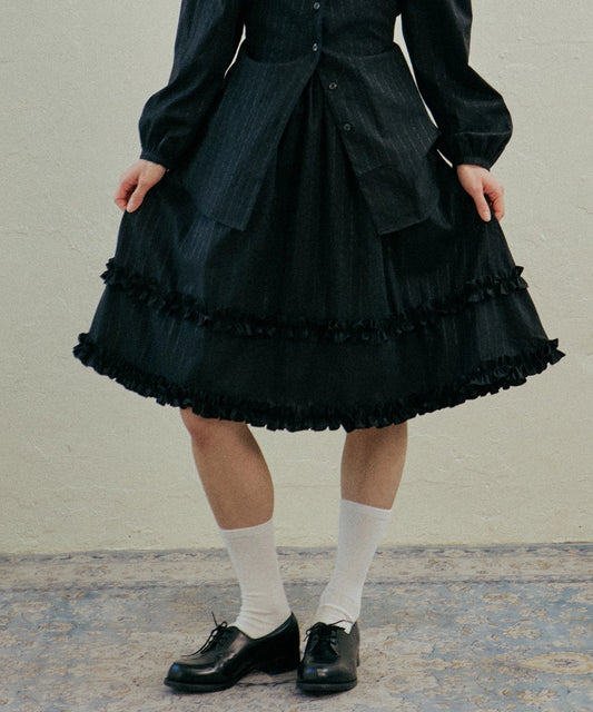 hokuspokus-ss-25-antique-frill-banding-skirt_black