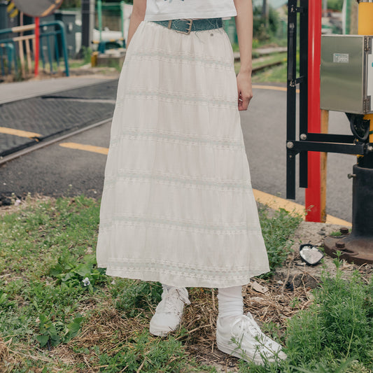 high-school-disco-ss-24-lace-tiered-long-skirt-white