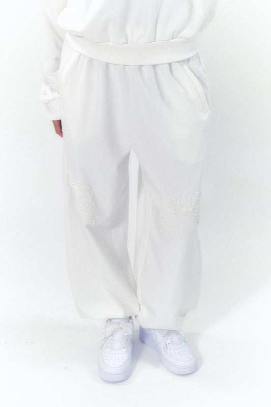 moilly-fw-24-knee-point-ribbon-jogger-pants-white