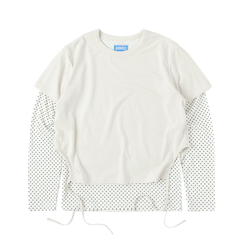 [SUNNECT] SS 25 P.D. Layered LS Tee - White