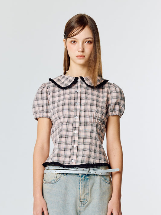 lartigent-ss-25-l15-check-puff-shirt(pink)