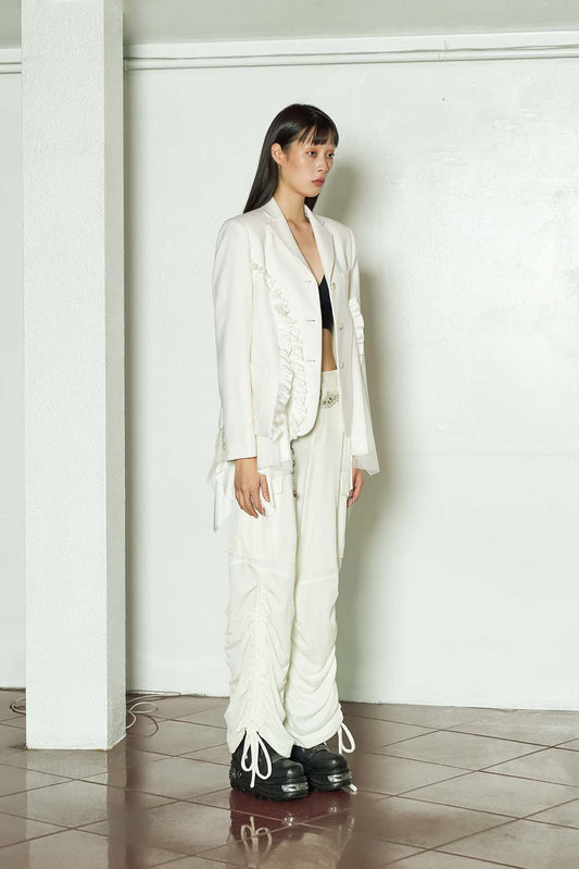 zonon-fw-25-velvet-ruched-cargo-pants-(cream)