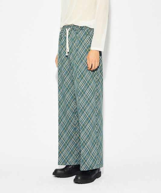 tonsil-ss-25-check-track-pants-green