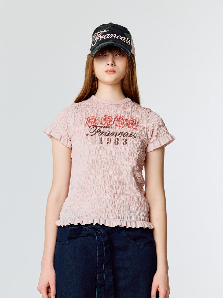 lartigent-ss-25-l15-smoked-shirring-tshirt(pink)