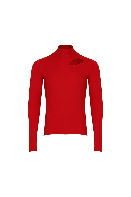 jiminlee-ss-24-weared-by-hoshi-of-seventeen-jiminlee-slit-cutout-highneck-knit-red