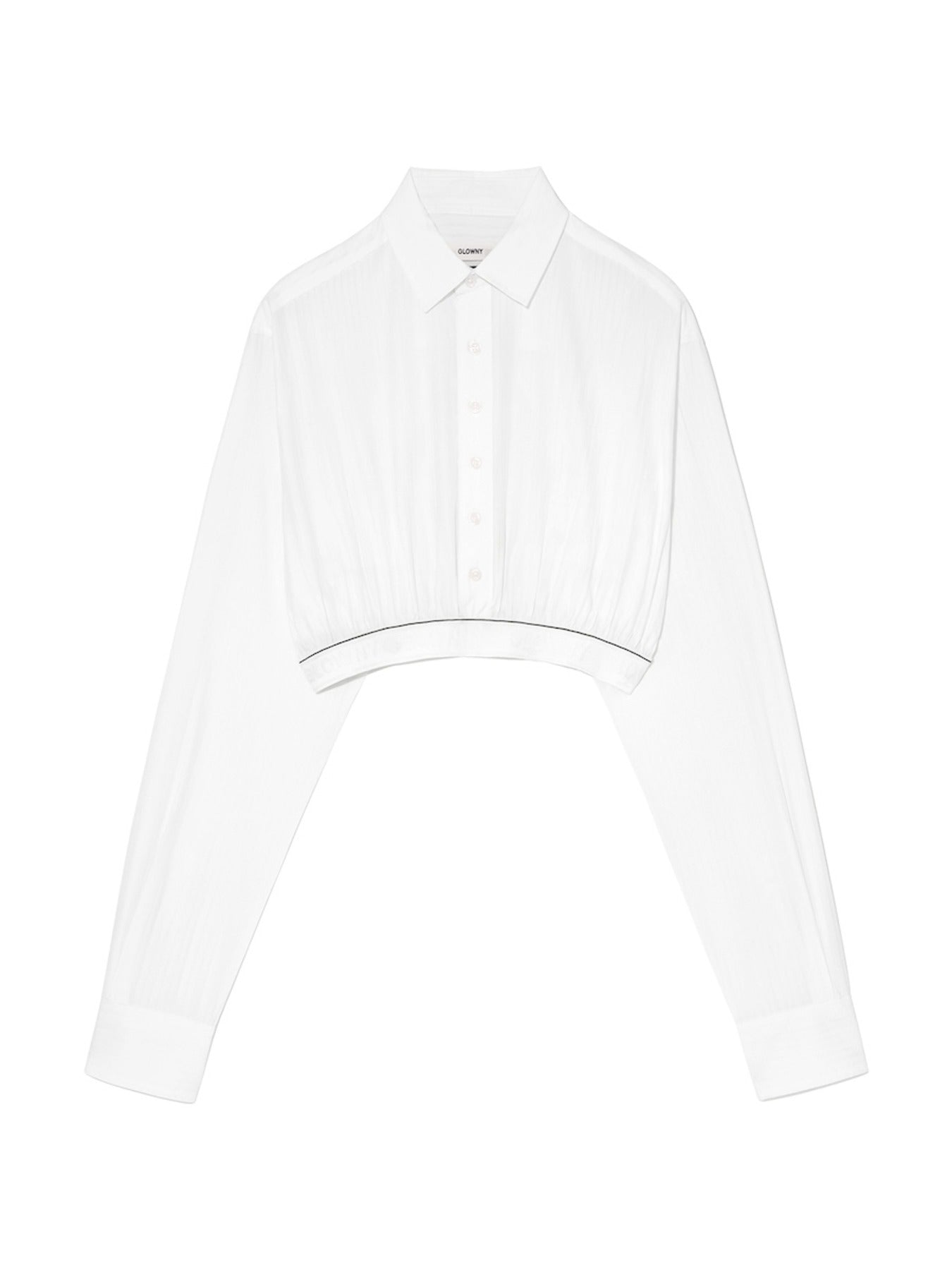 glowny-ss-25-willy-crop-shirt-(white-stripe)