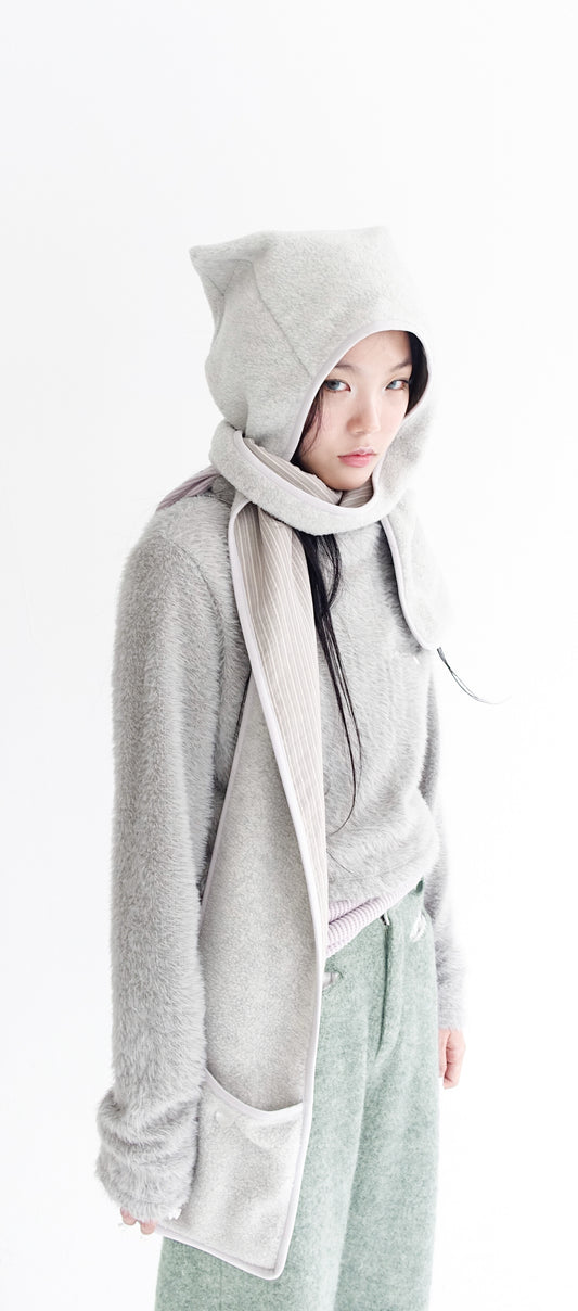 faerie-fw-24-(fa.er.ie)-fleece-ear-hood-muffler-(melange-grey)