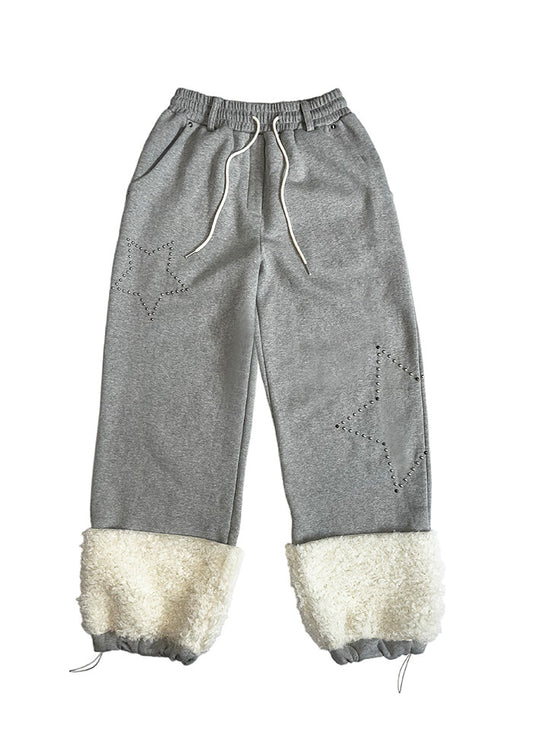 nofficialnoffice-fw-24-studded-ugg-string-pants-melange-gray