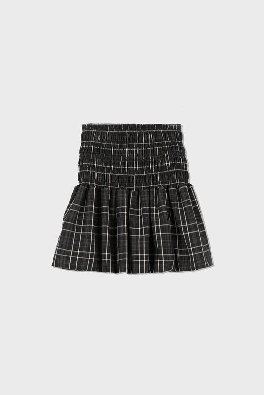 dimanche-ss-25-smocking-ballon-skirt-(black-check)