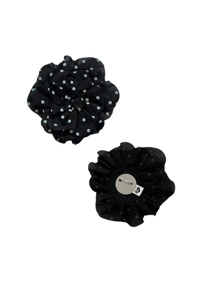 nofficialnoffice-ss-25-polka-dot-corsage-brooch-black