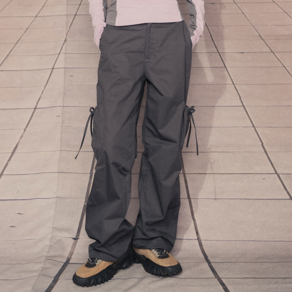 high-school-disco-ss-24-ribbon-string-cargo-pants-gray