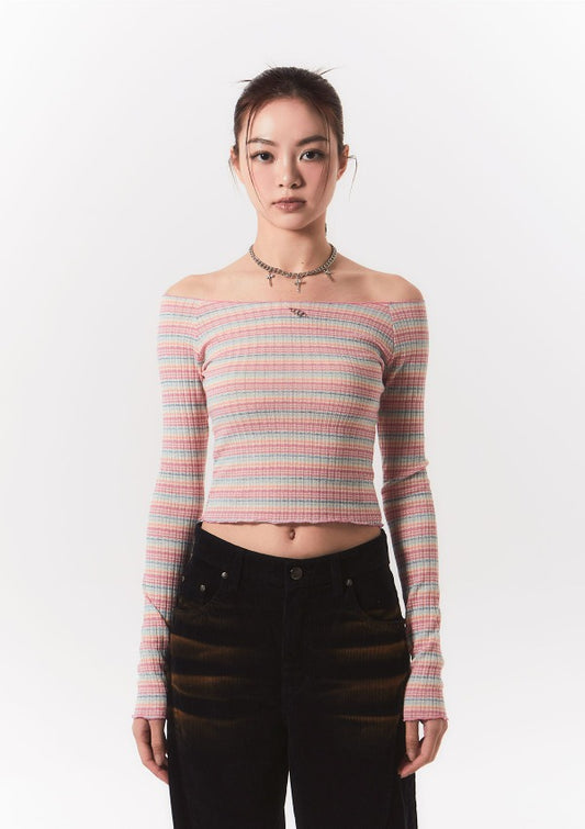 cherryquiri-winter23-smooth-off-shoulder-top-pink-stripe