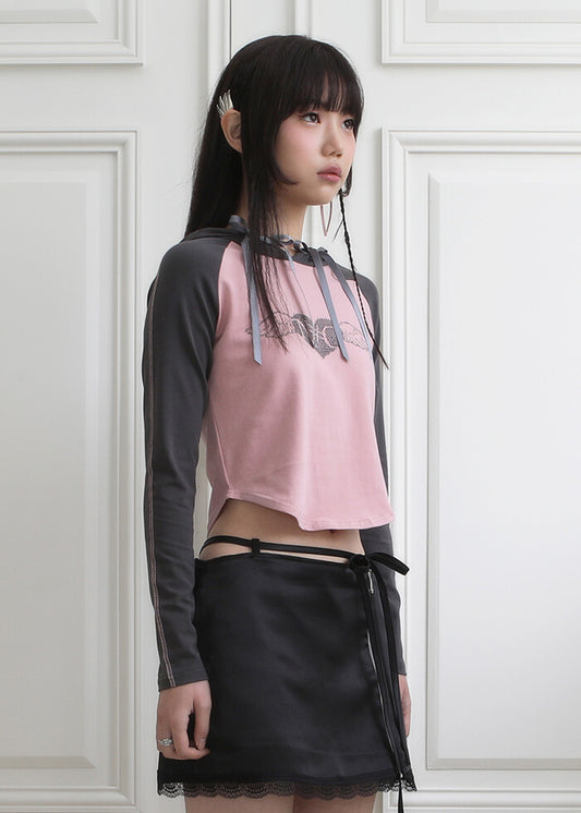 nofficialnoffice-fw-23-satin-ribbon-string-hood-tshirt-pink